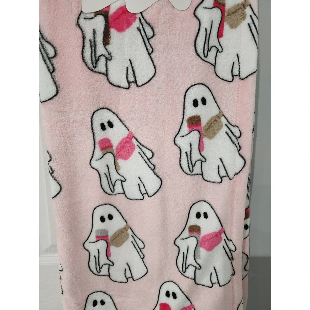 Viral Hey Boo! Halloween Ghost Stanley Tumbler Crossbody Plush Throw Blanket NWT